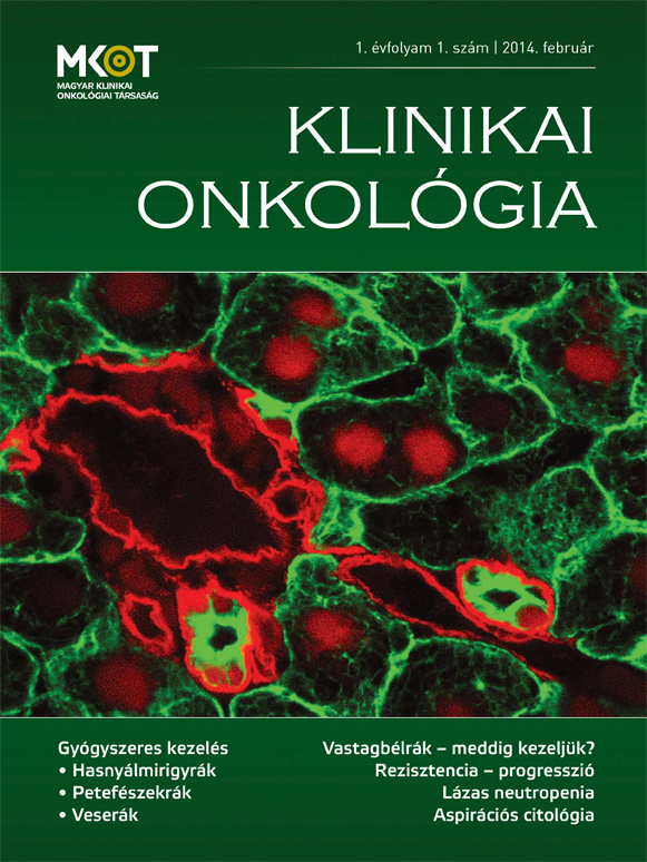 Klinikai Onkológia 2014/1. lapszám címoldal