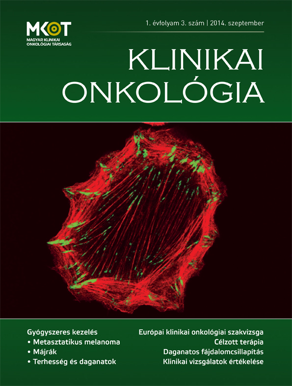 Klinikai Onkológia - I. évfolyam 3. lapszám címlap, 2014. szeptember